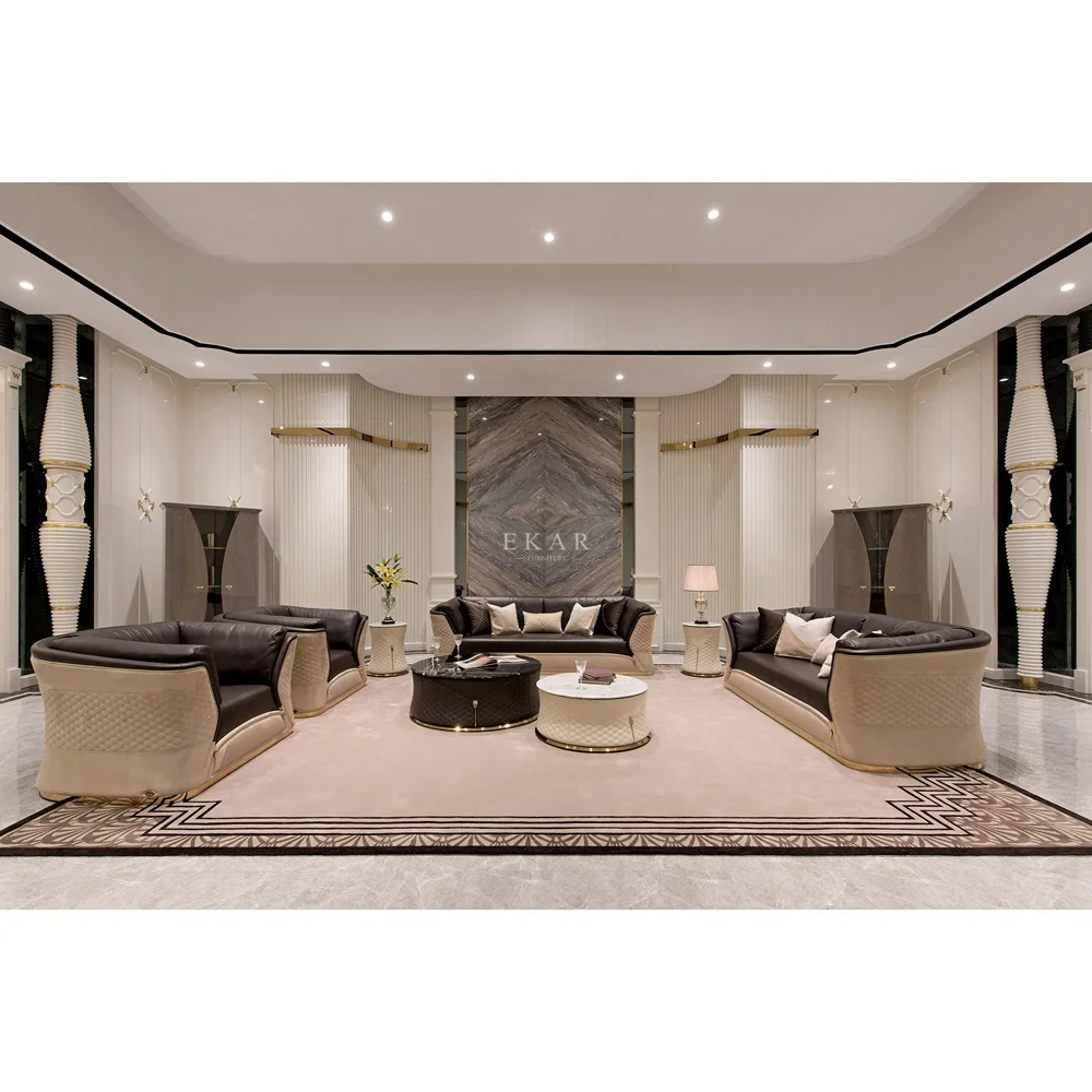 Italian Modern Luxury Living Room Sofa Set - Classic Design with Contemporary Elegance manufacture