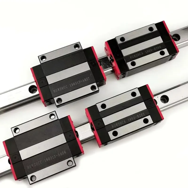 product low cost domestic linear guide rail hgr20 steel bearing square rail w25 slider 30 four way flange-13