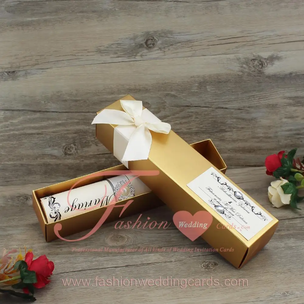 elegant royal rolling papers wedding scroll invitations cards marriage  invitation card wih box - buy wedding cards,scroll invitations,marriage