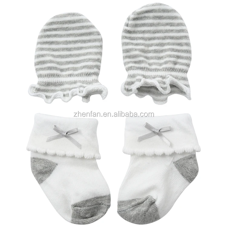 2 In 1 Gift Set Newborn Baby Mitten And Socks Set Buy Baby Socks And