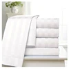 Hotel Used White Stripe Luxury Comfort Cotton Flat Bed Sheets Fabric Hotel Supplies Bedding Set