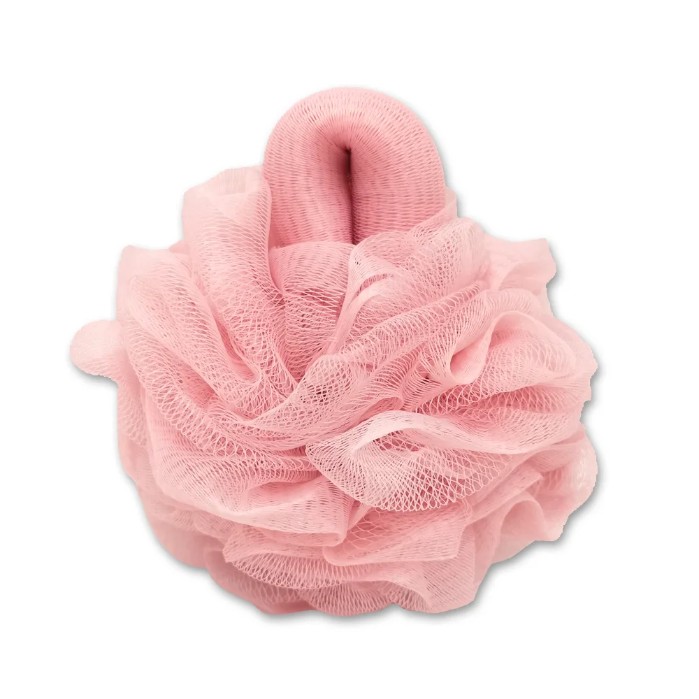Grs Recycled Polythene Mesh Bath Sponge Customize Logo Shower Puff Eco