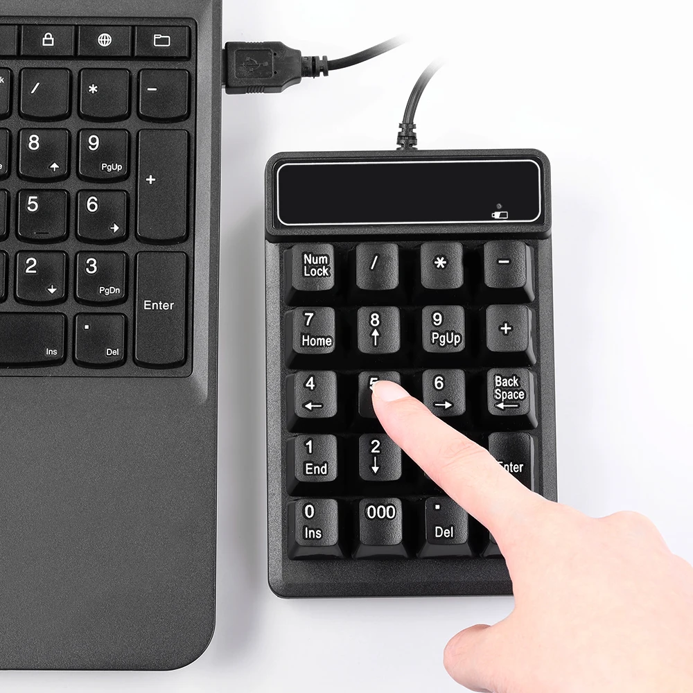 19 Keys USB Mechanical Wire numeric keypad Keyboard Mini number keycaps Numpad Keyboard for Laptop Desktop PC Computer notebook