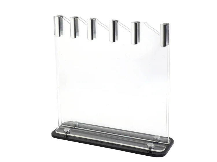 Withe Color Special Design 5PCS Kitchen Knife Acrylic Block