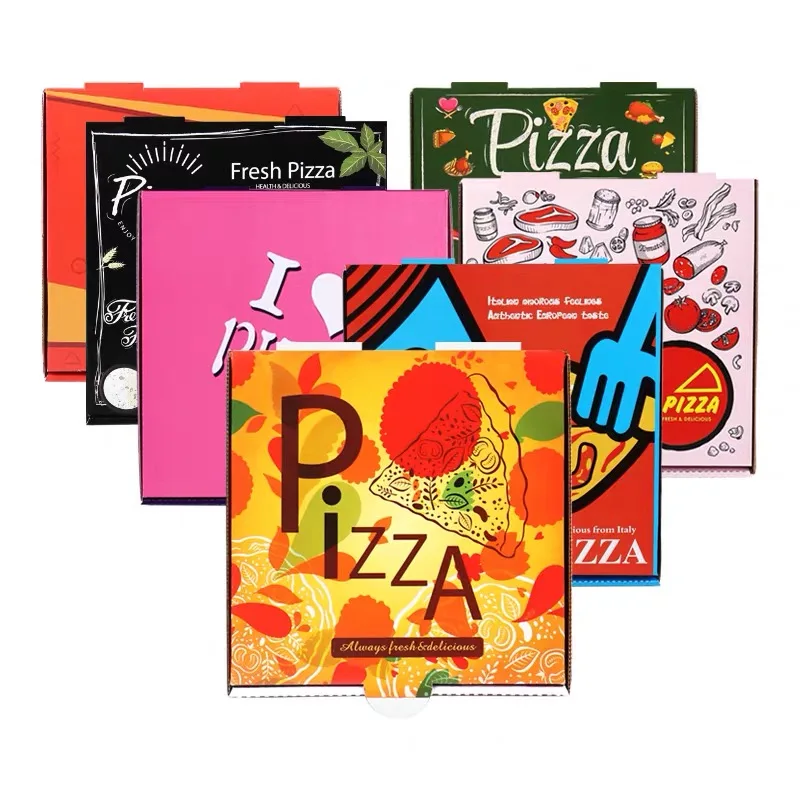 Cheap Price Custom Pizza Box 6'' 8'' 9'' 10'' 12'' 13'' 14'' 16'' 18