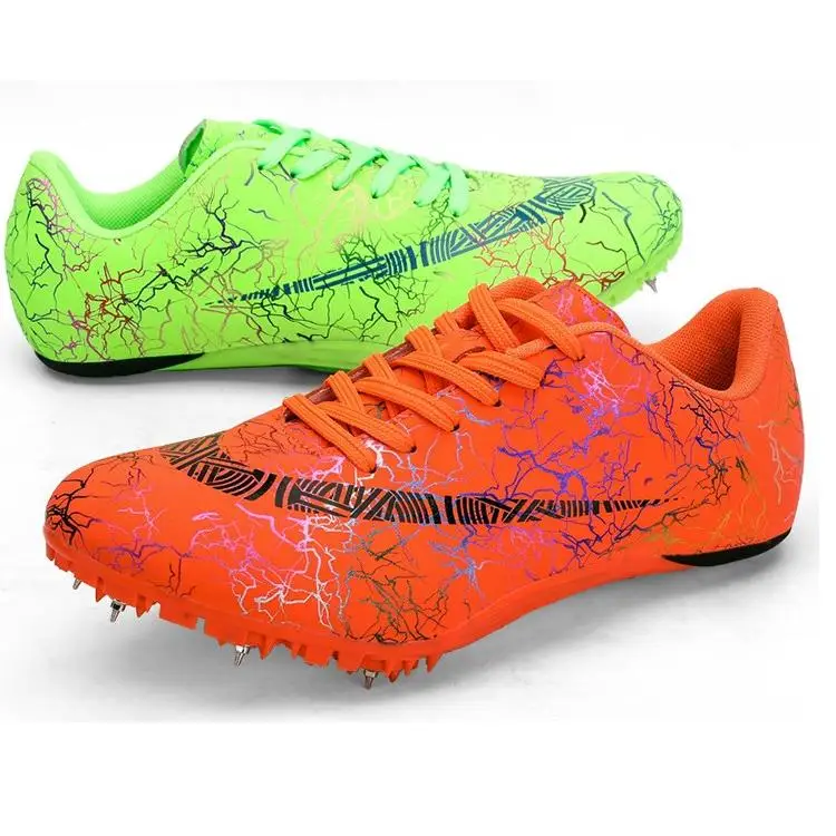 Professional sport running spikes shoes men and women track and field shoes mandarin duck sprint shoes size 35-45