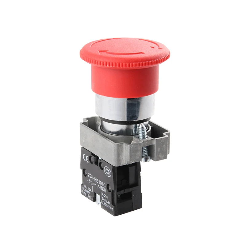 Emergency Stop Mushroom Push Button Switch Xb2-bs542 Zb2-be102c With 2 ...