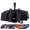 Wind Proof Starry Sky printing Auto Open and Close 3 Folds UV coating Inverted Reverse Umbrella