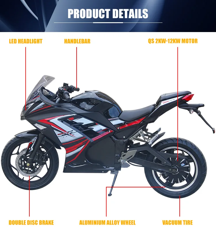 SKD CKD Packing High Speed DP Electric Motorcycle for Adult