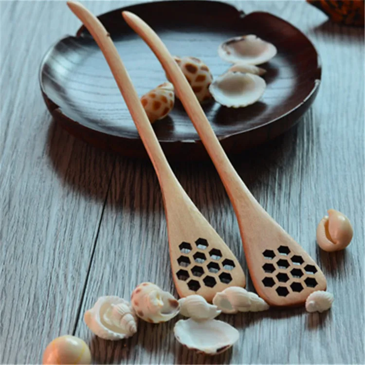 best selling condiment utensil wood stir spoon wooden honey