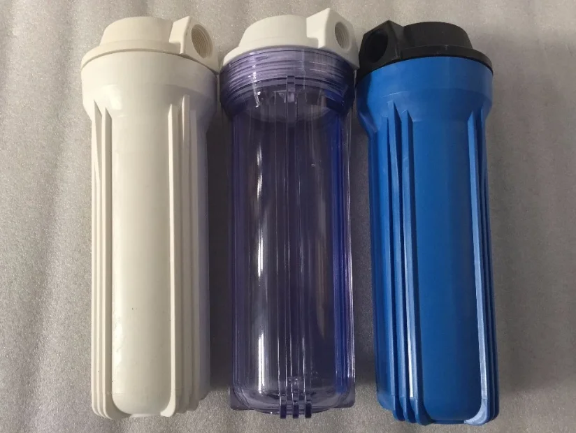 Frotec Plastic Filter Housing Clear Blue White 10 Inch Cartridge Filter