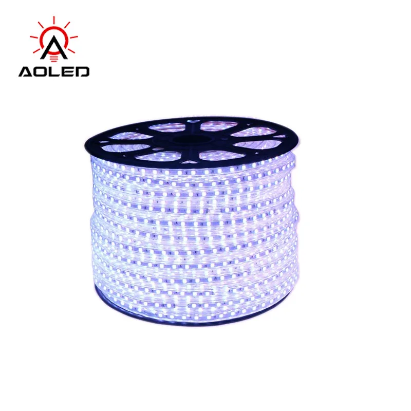 Wholesale 220V Input Directly 50m 5050 RGB Waterproof SMD LED Strip Light