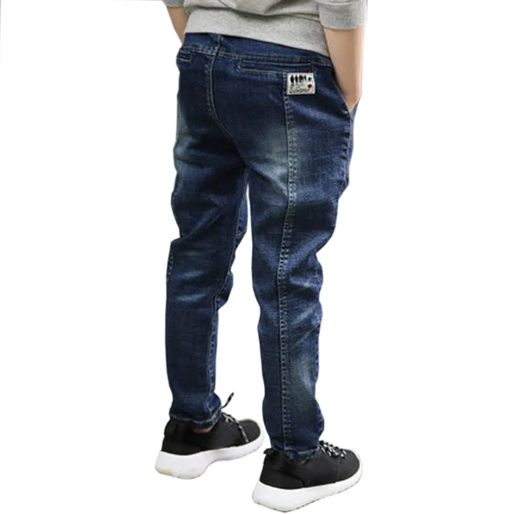 

Kids Boys Jeans Fashion Clothes Classic Pants Denim Clothing Children Baby Boy Casual Bowboy Long Trousers 4-13 Years