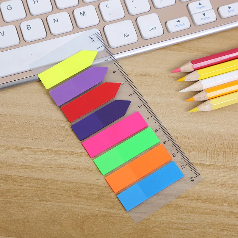 5 Highlight Color Cute Colorful Sticker Bookmark Marker Memo Flags