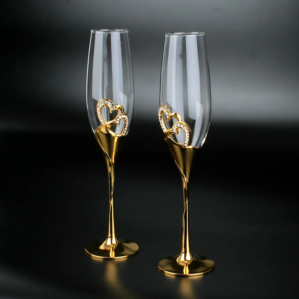 long champagne glasses