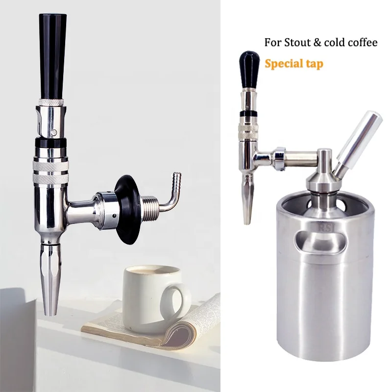 N2 Nitro Coffee Tea Soda Craft Beer Bottle Jug Beer Keg Mini Growler Tapping System with Faucet Tap