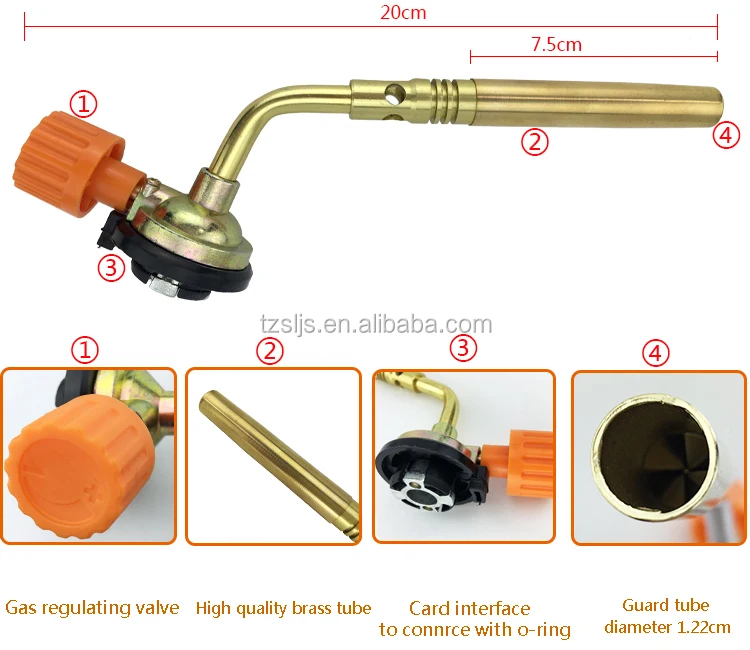 New Hand Held Butane Brazing Outdoor Welding Torch Burning Pig Hair