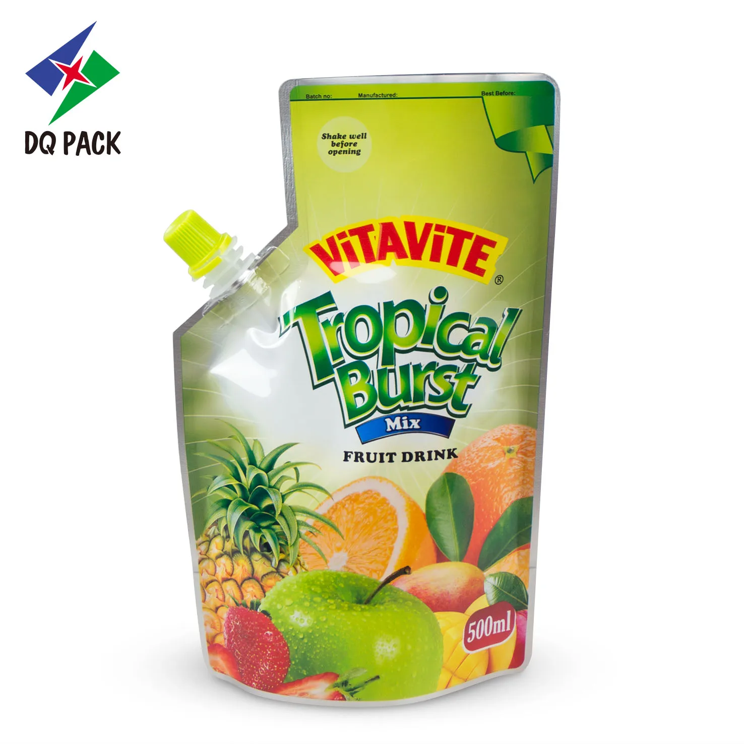 Foil packaging Spout Pouches Mix Fruit Juice Drinking packaging bag