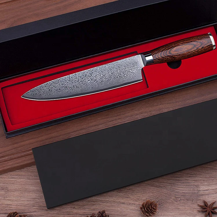 Serbian Steel Handle Damascus Chef Knife With Japanese Vg10 Super Steel ...