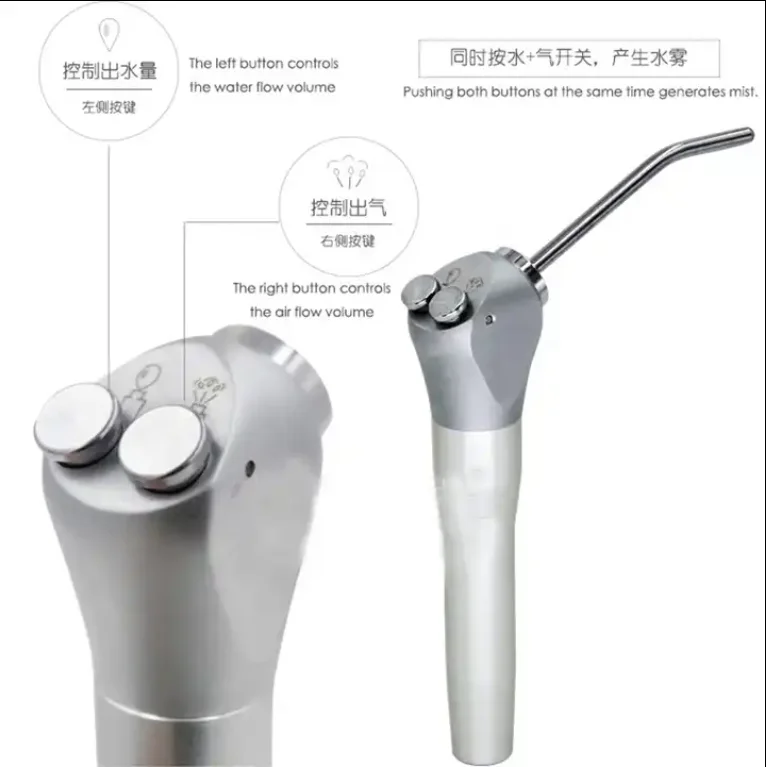thumbnail image 2 of Dental 3-Way Air Water Spray Syringe Nozzles Tips – Stainless Steel, Autoclavable (2-Pack) 2 of 5