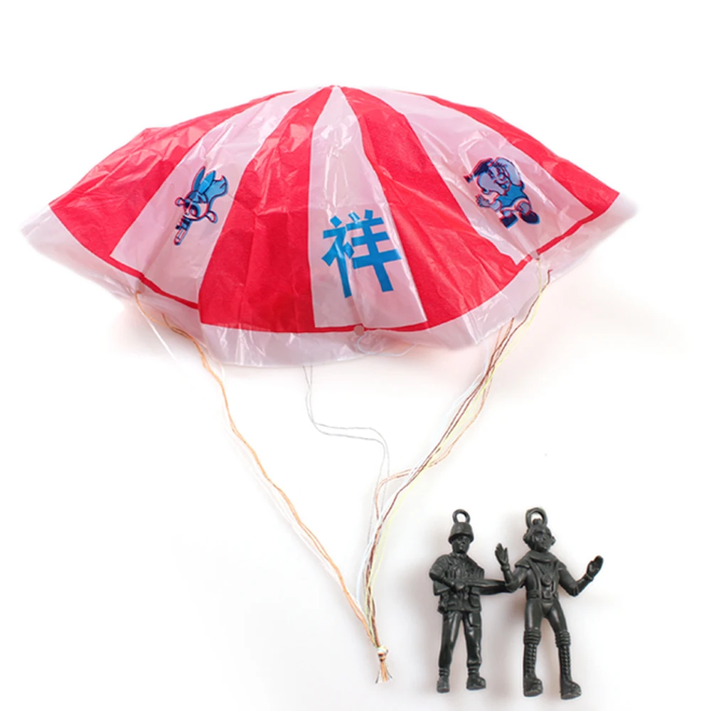 Hand Throwing Mini Play Parachute Paratrooper Outdoor Games Children Educational Toys with Figure Soldier for Kids PP Plastic