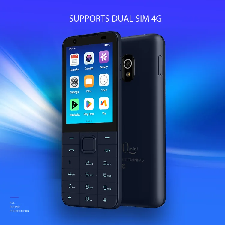 TIQ Mini M5s Black 64GB - Android Smart Phone with Dual SIM
