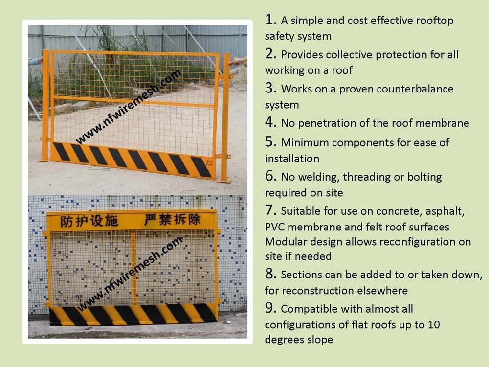 Steel Mesh Barrier System Closed Toe Board Impactabsorbing Capacity