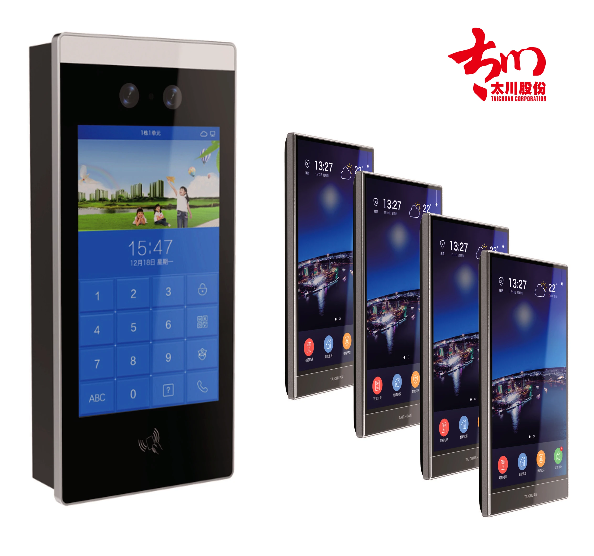 New Android Os Tcp/ip Intercom System Video Door Phone Flat To Flat