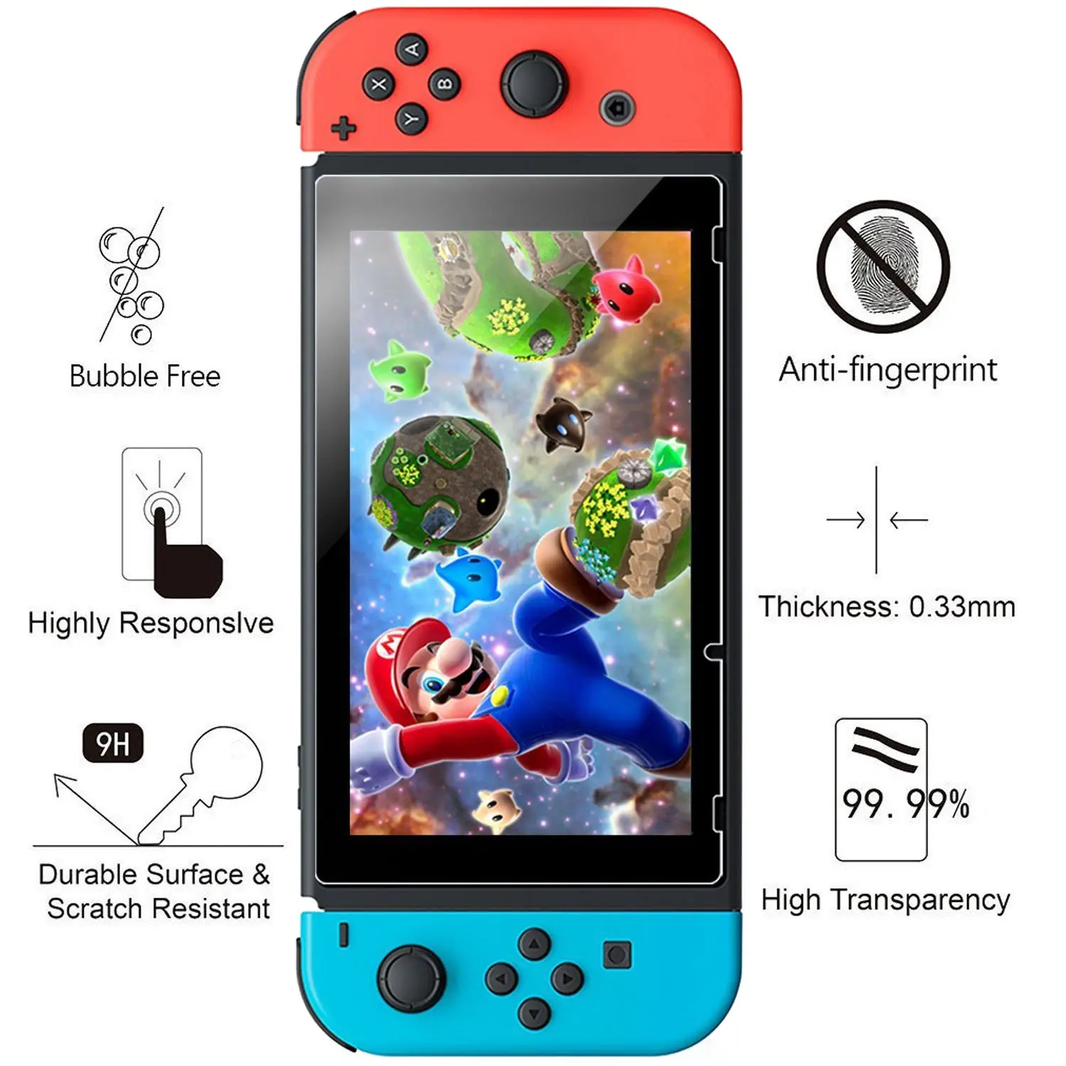 Hot selling Tempered Glass Screen Protector for Nintendo Switch