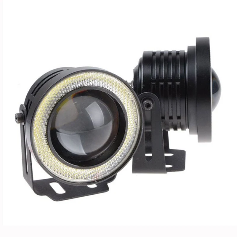 3.5inch 3inch 2.5inch LED angel eyes fog lamp for all 12V car COB double color angel eyes projector lens fog light