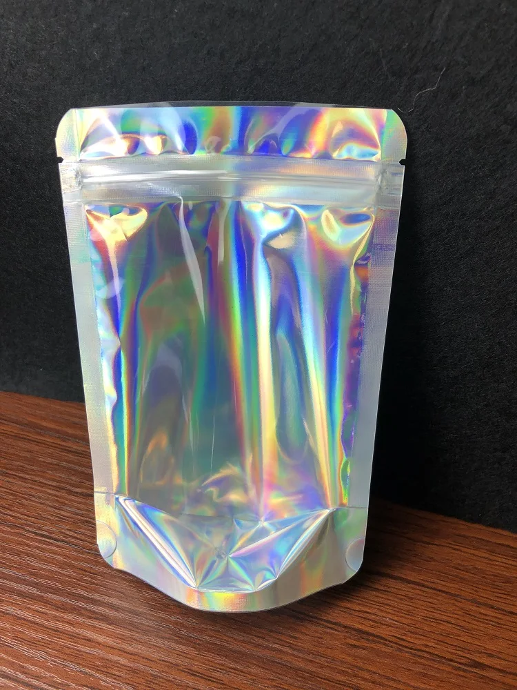 Holographic Mylar Ziplock Bags/ Aluminum Foil Hologram Food Pouch ...