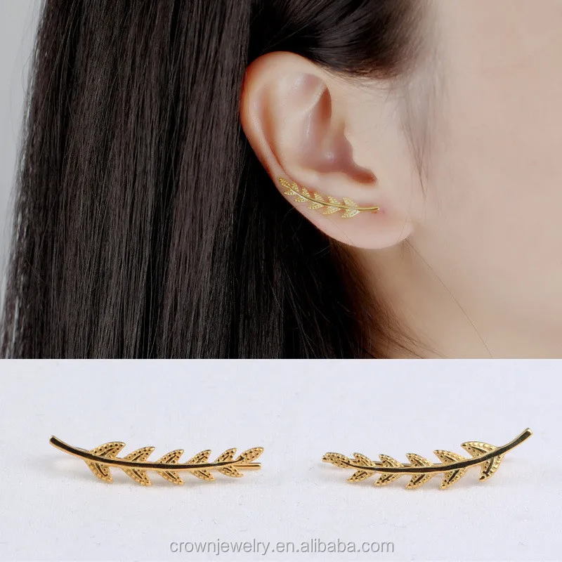 Shop Infinity Gold Plated Leaf Design Dangler Earrings  JewelMazecom
