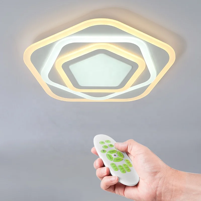 Ultra-thin Modern acrylic LED ceiling light for living room, bedroom, bathroom, hall, remote control LED ceiling light
