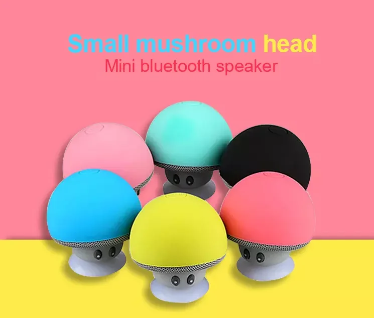 Waterproof Mini Mushroom BT-280 for Bluetooth Wireless Speaker with Strong Suction Cup Built-in Microphone Mini Speaker - ANKUX.COM