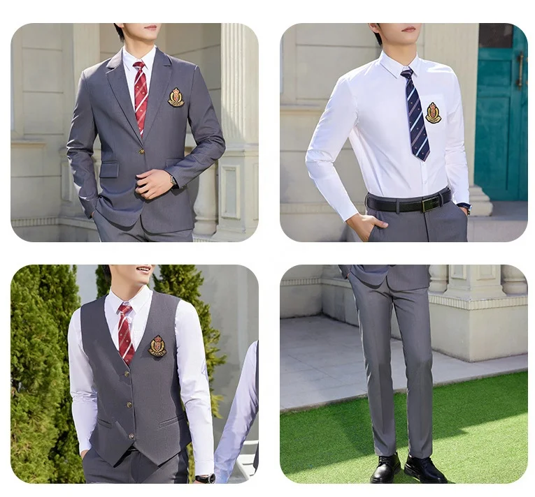 Custom School Girls Uniform High School Uniforms Blazer and Skirt Pant Suit Best Professional Suits 