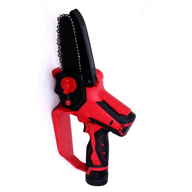 2021 Upgraded Mini Chainsaw 4 Inch Cordless Chain Saw Battery Powered With Safety Lock Handheld