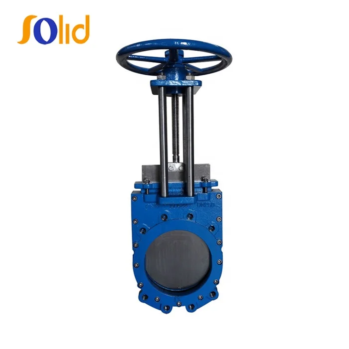 Ductile Iron GGG40 Body Gear Operated knife Sluice Gate Valve with Hand Wheel
