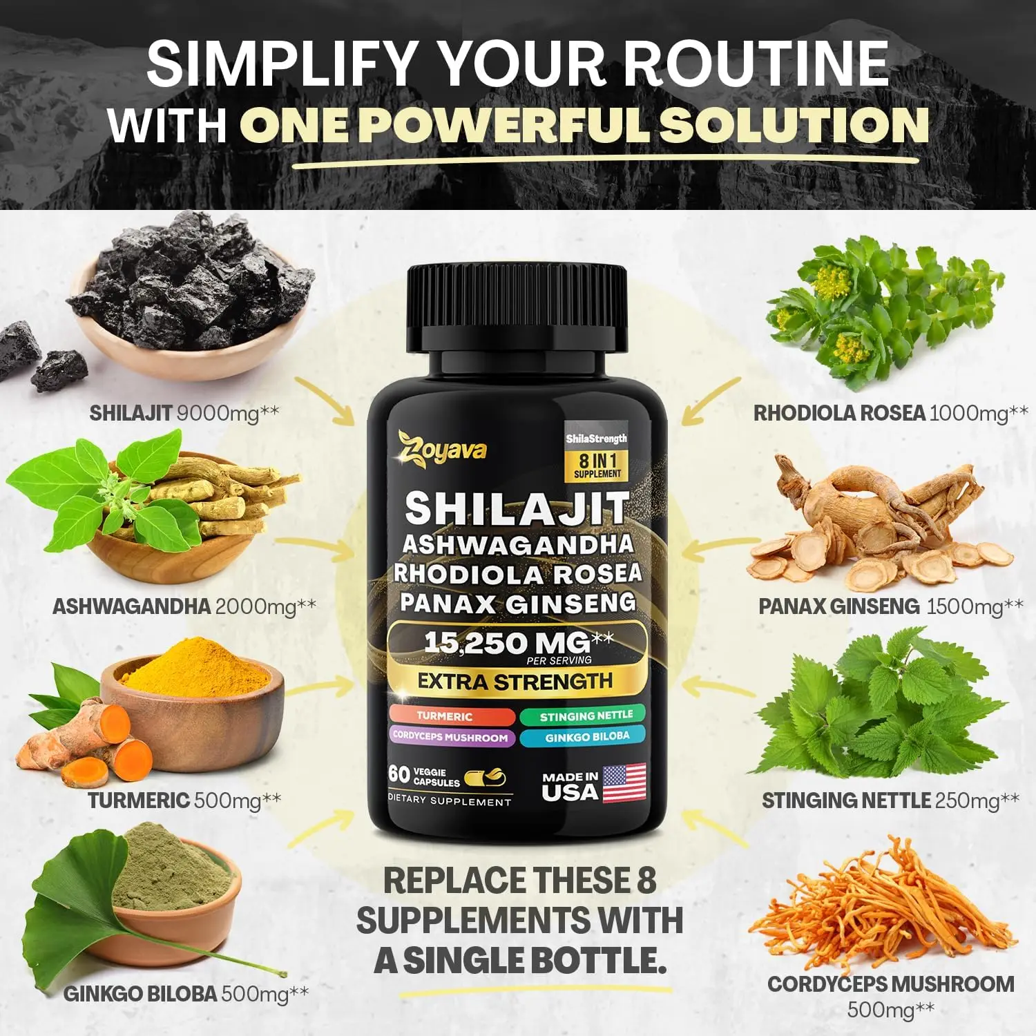 VoyaGo Premium Shilajit Green Tea With the Ancient Strength of Shilajit main image 1