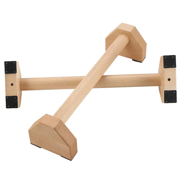 Training Sport Wooden Workout Set Exercise Push Up Bar Dip Slip Floor