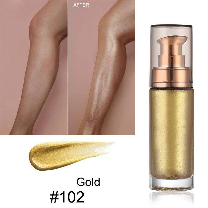 Professional Sunshine 3 Colors Rose Gold Body Shimmer Oil Organic Mineral Shimmering Dry Oil