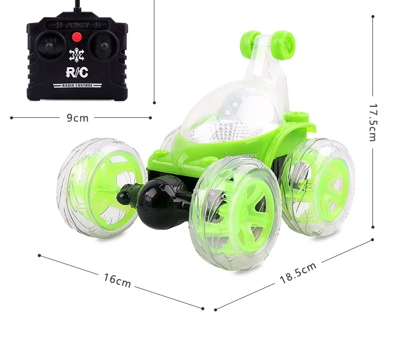 Wholesale Large Light Music 360 Degree Rolling Remote Control Stunt Dump Truck Cross-Border Charging RC Cars Toy