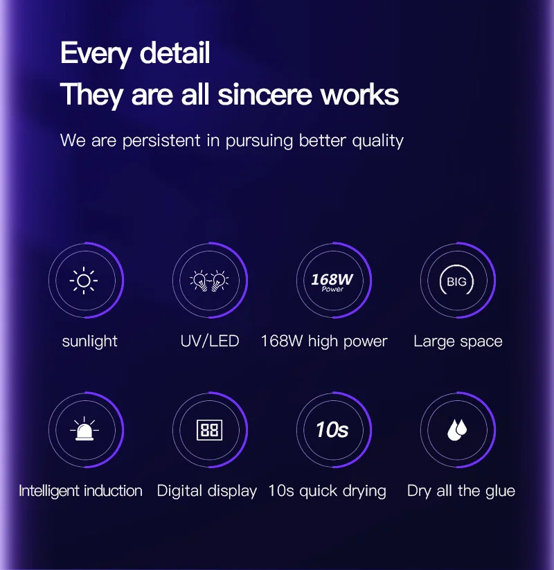 BLUEQUE  168w Nails Dryer Gel Polish Drying Lamp Nail Curing Lamp Dryer UV LED Nail Lamp For Manicure