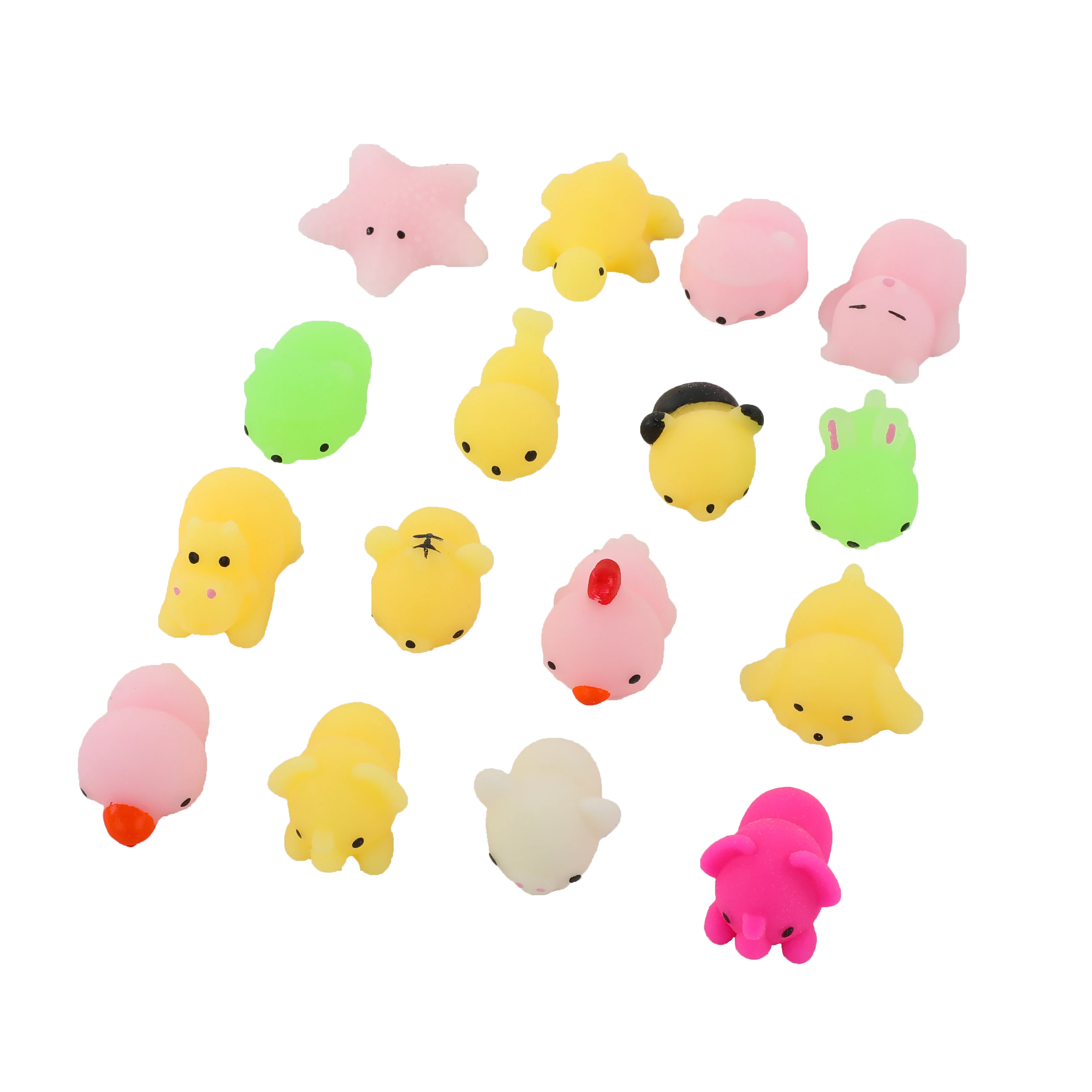 
Best-selling squeeze TPR soft cartoon toy silicone animal Squishies luminous toys 