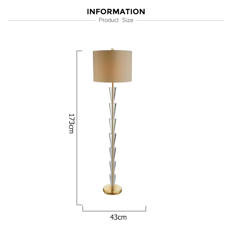 home hotel decoration crystal floor lamp