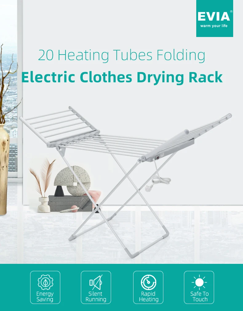 Evia Aluminum Portable Cloth Dryer Stand Electric Lidl Clothes Airer