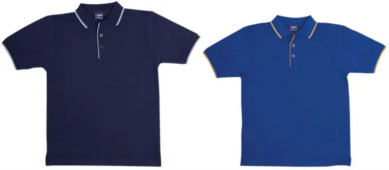 uniforme camisa polo azul