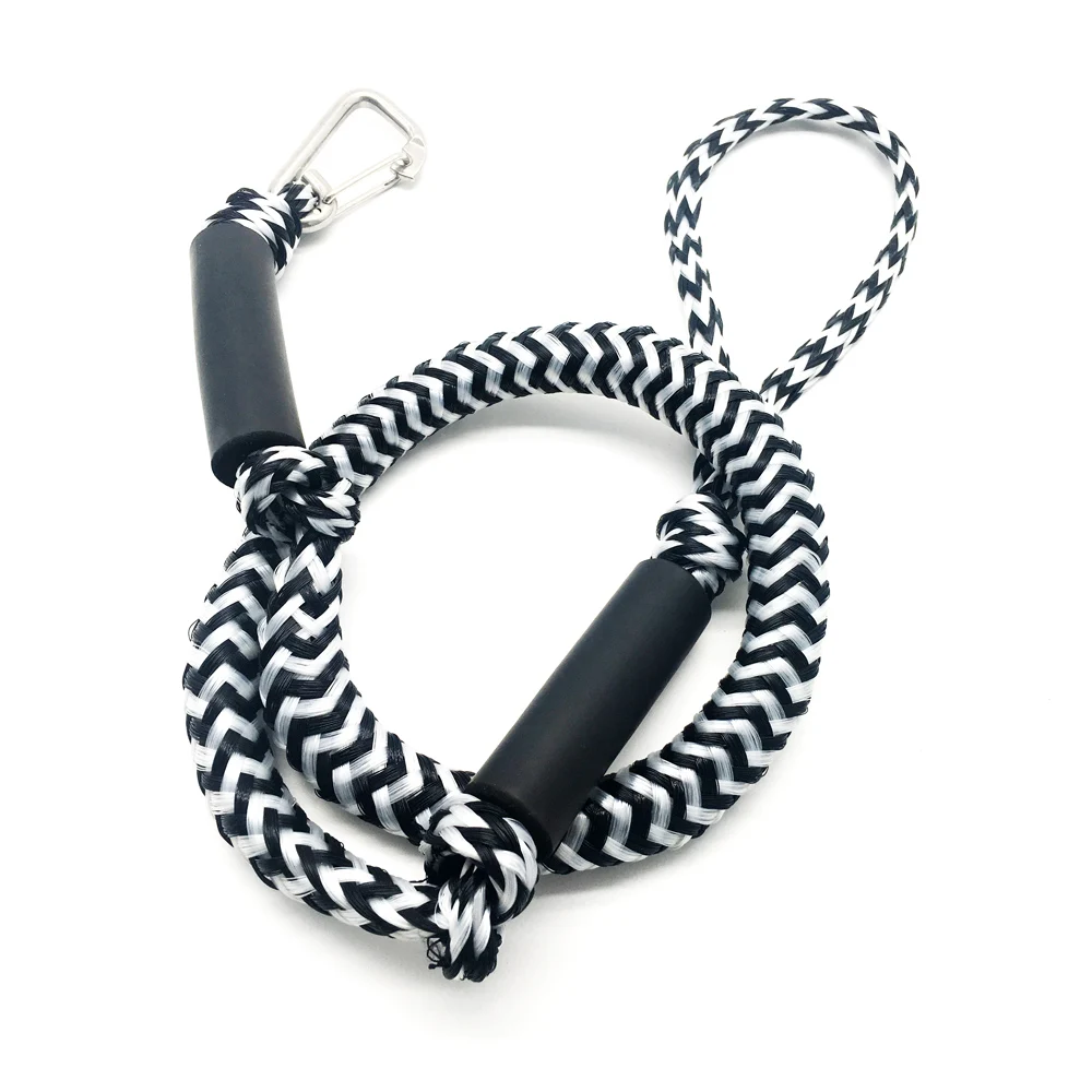 Pwc Bungee Dockline With Foam Float And 316 Stainless Steel Clip,Stretchable Mooring Rope For