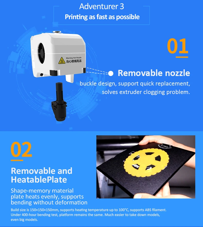 2019 Newest And Hot Selling 3D Drucker Super-Quiet Driver 3D Printing machine