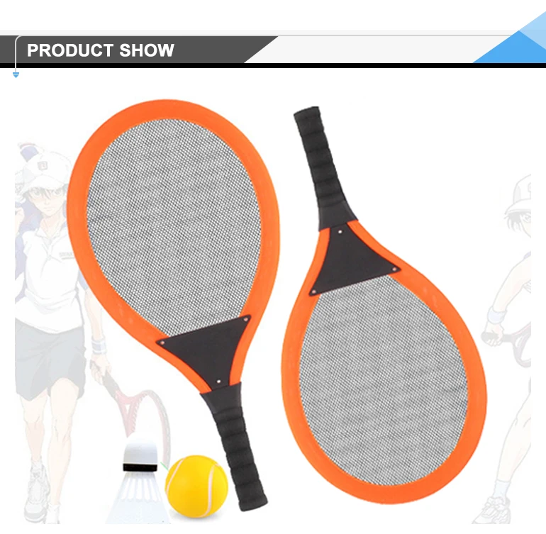 Fabric sport game toys kids tennis racket with ball.jpg
