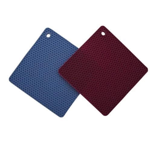 Modern Style Silicone Square Pad Pot Holders and Drying Mat Non-Slip and Durable Flexible Easy to Wash and Dry for Table Use factory